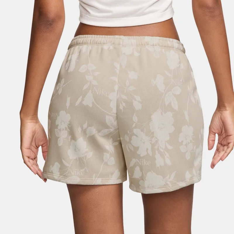 Nike Ivory Women's Sportswear Chill Terry Printed Shorts for Women | Best Price UAE