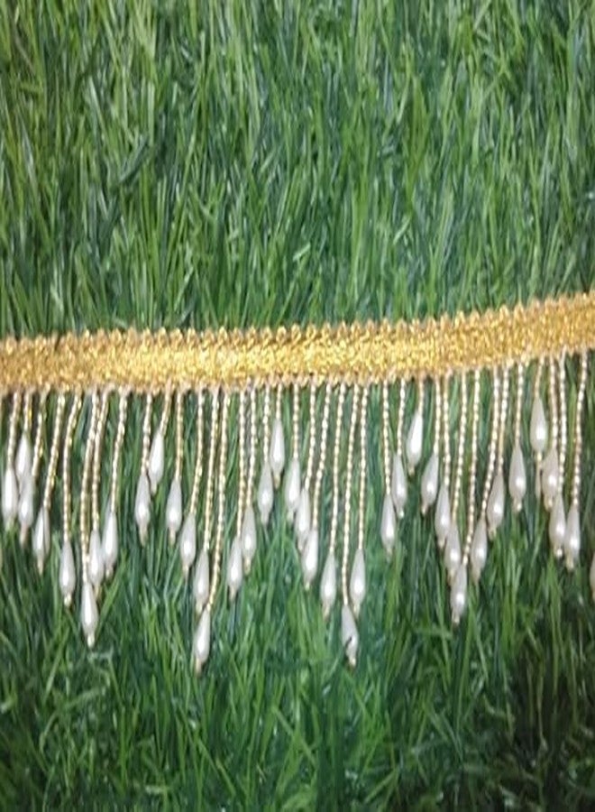 SELLPLUS Lace/Border for Decorate Saree/Suits/Dupatta/Handcraft Products Size 5 Meter (SP-Lace-01), Gold - Image 2