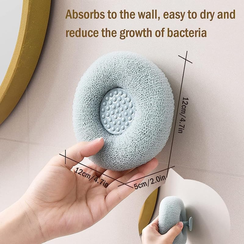 Dkriva ® Bath Shower Loofah Sponge ScrubberLoofah for Bathing Exfoliator for Women, Men, Babies & Kids (1Pcs) (Multicolor) - Image 4