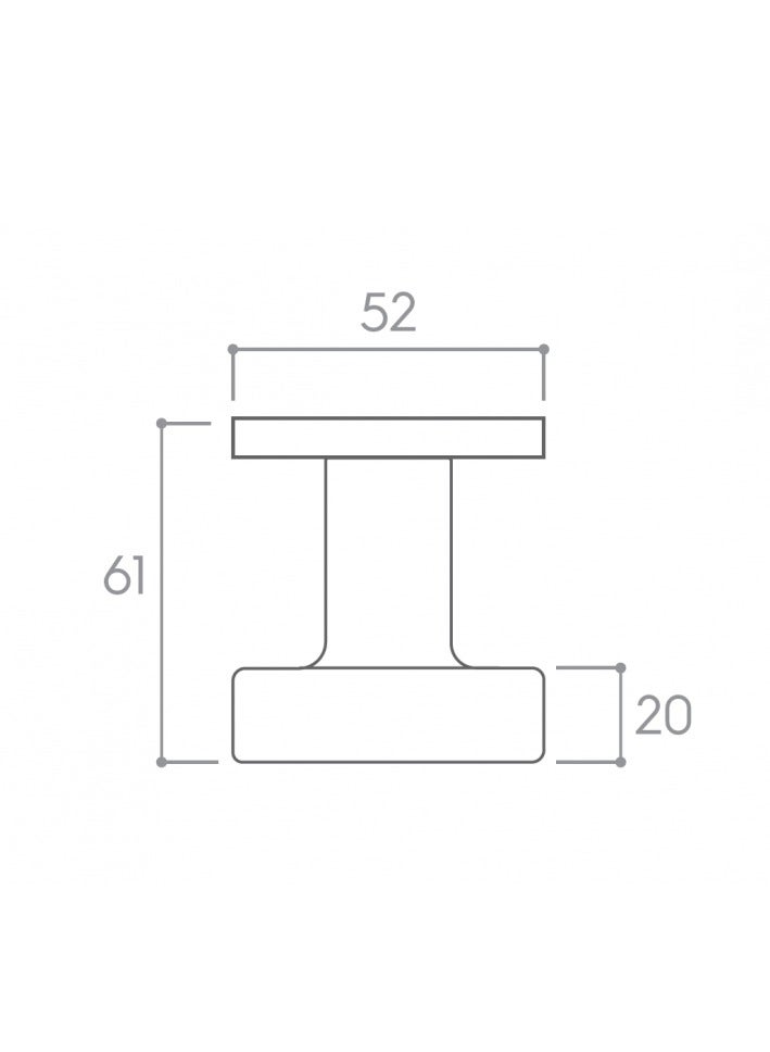 tucra External door handle in a square shape golden - Image 3
