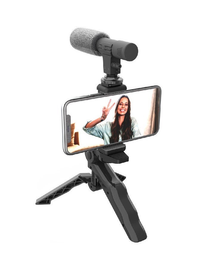 Trands Smartphone Vlogging Kit With Tripod Stand Black  - Image 2