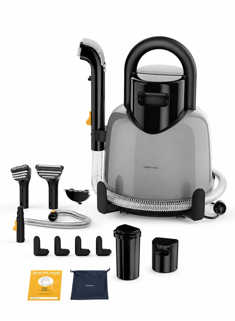 Deerma BY200S Portable Carpet & Upholstery Cleaner, 13KPa Powerful Suction with 50°C Hot Water Cleaning, 2-in-1 Spot Cleaner for Furniture, Curtains, Car Interiors, and Pet Stains - IPX4 Waterproof 1400 ml 1200 W BY200S grey - Image 1