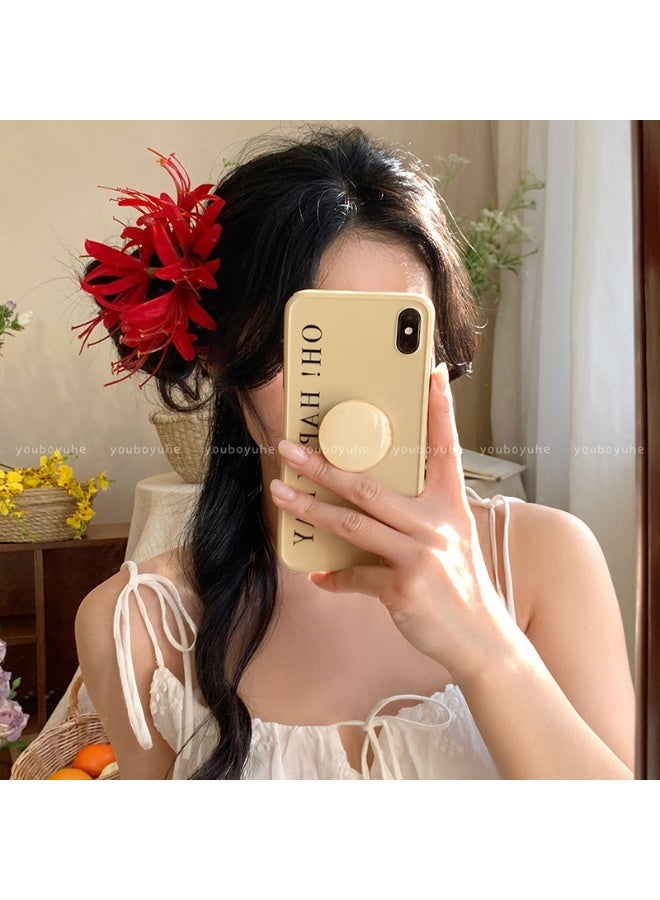 JAYATO Atmospheric floral side-bar hairpin for spring photography - a fashionable headband with a holiday vibe, featuring a three-piece set of hair accessories. - Image 2