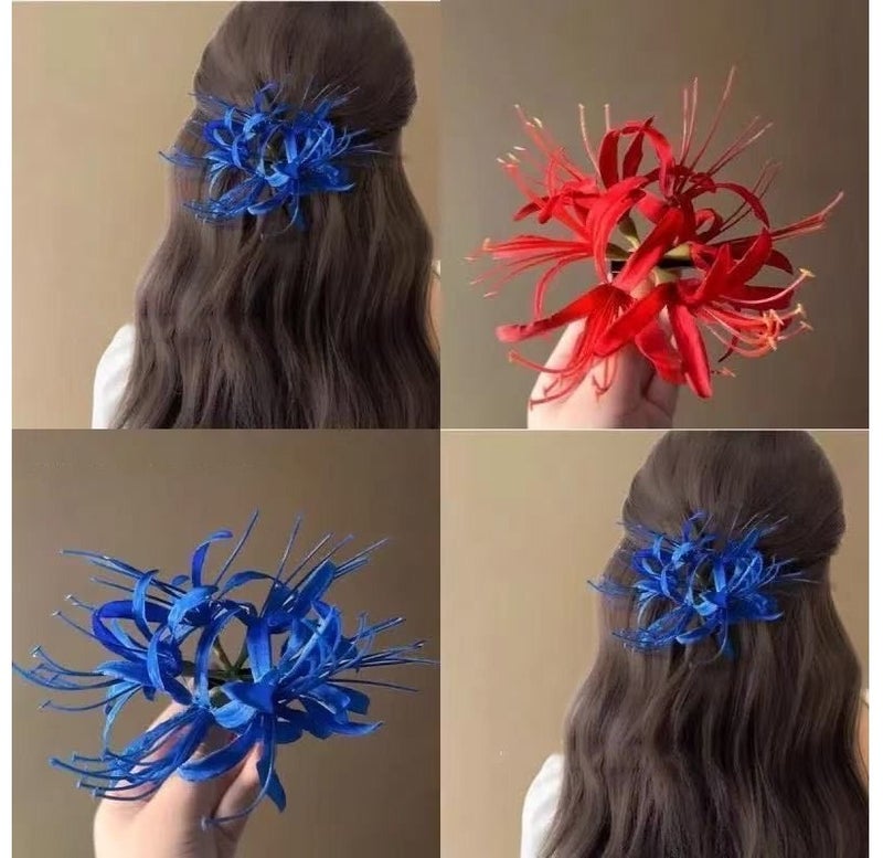 JAYATO Atmospheric floral side-bar hairpin for spring photography - a fashionable headband with a holiday vibe, featuring a three-piece set of hair accessories. - Image 1