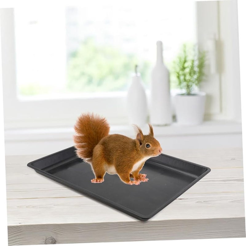 صينية قفص الحيوانات الأليفة السميكة من البلاستيك مقاس 16 × 9 بوصة بتصميم مضاد للانسكاب لأقفاص الكلاب والأرانب - Image 5