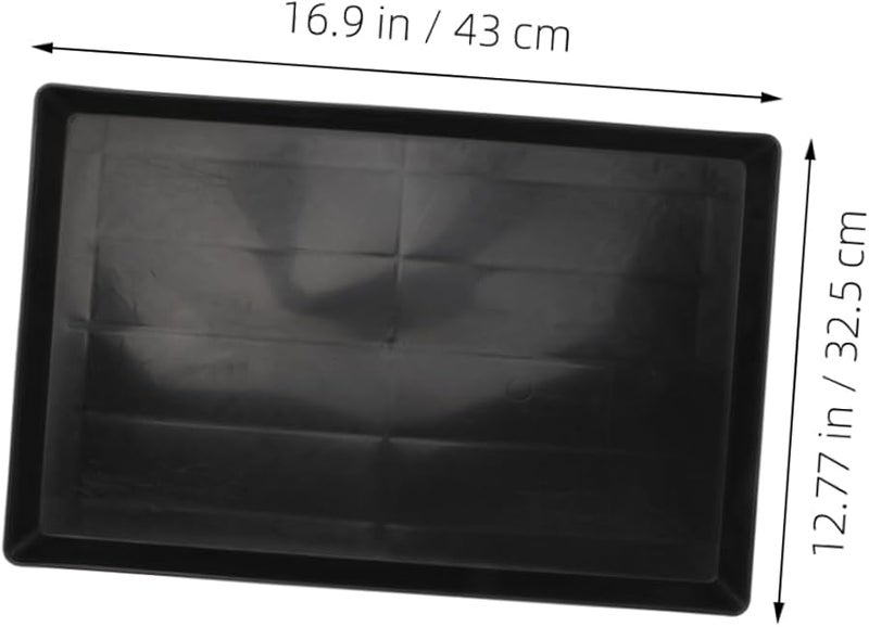 صينية قفص الحيوانات الأليفة السميكة من البلاستيك مقاس 16 × 9 بوصة بتصميم مضاد للانسكاب لأقفاص الكلاب والأرانب - Image 3