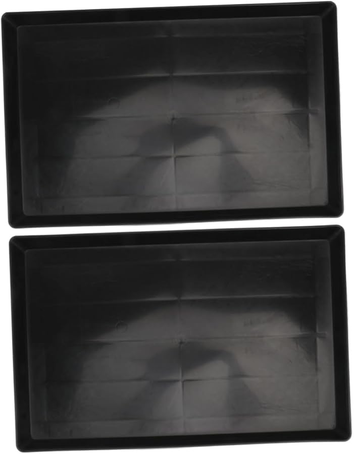 صينية قفص الحيوانات الأليفة السميكة من البلاستيك مقاس 16 × 9 بوصة بتصميم مضاد للانسكاب لأقفاص الكلاب والأرانب - Image 1