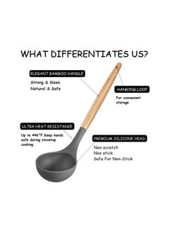 Silicone 12 Pieces In 1 Set Silicone Kitchen Accessories Cooking Tools Kitchenware Silicone Utensils With Wooden Handles  - Image 4