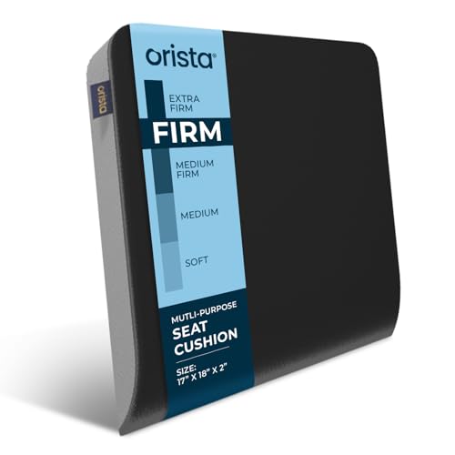 Orista Memory Foam Orthopedic Seat Cushion | 2-Years Warranty | Ergonomic Tailbone & Thigh Support Pillow, Office Chair, Car, Wheelchair – Tailbone | Coccyx | Sciatica Pain Relief | 18 x 17 x 2 Inch - Image 1