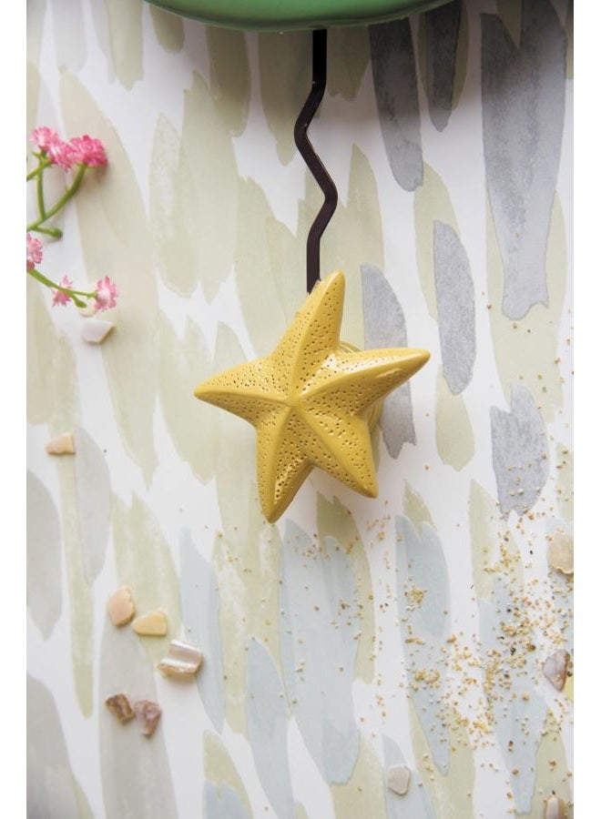 AlleN DESIGNS Enesco Shelley Mermaid with Starfish Sculpted Pendulum Wall Clock, 17.25 Inch, Multicolor - Image 3