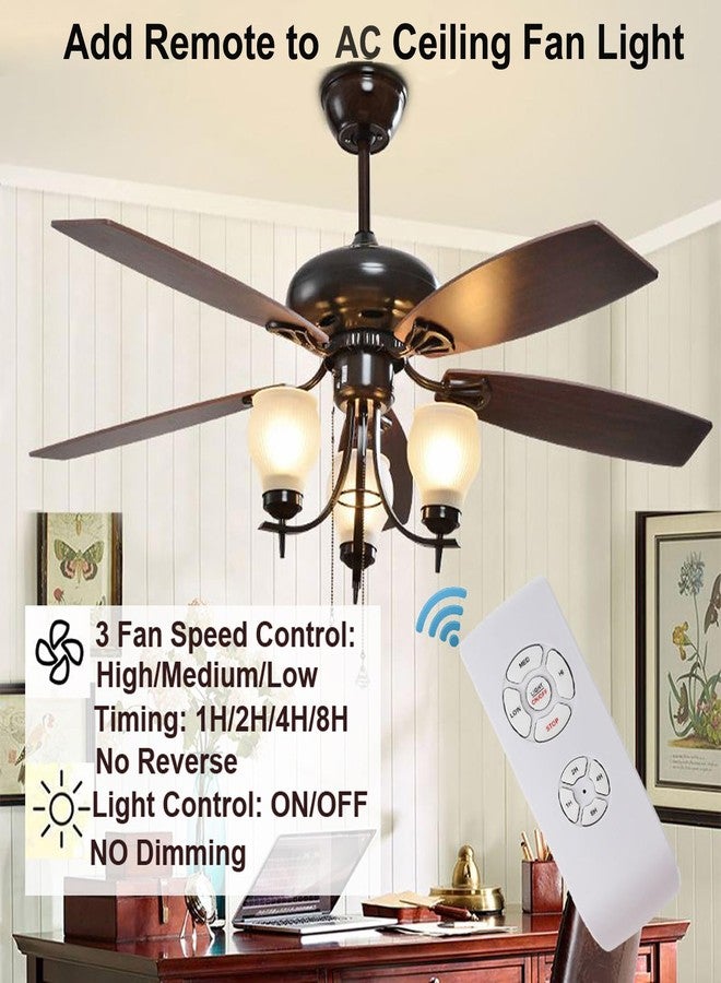 LPHUMEX 3 Pcs Universal Ceiling Fan Remote Control Kits, Small Size Receiver Light Timing & Speed Remote Ceiling Fan Controller (3 Fan Remotes + 3 Small Receivers) - Image 2