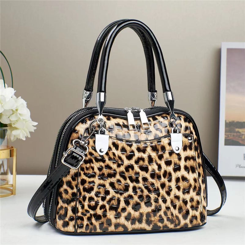 New Retro Leopard Print Handbag Niche All-Match Atmospheric Trendy Shoulder Crossbody Bag Texturized Western Style Daffy Bag - Image 3