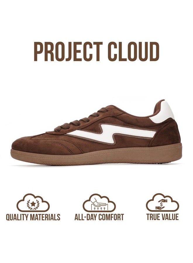 Project Cloud Sneakers for Women - Lace-Up Shoes for Women Trendy Women Sneakers with Memory Foam Insole Women's Fashion Sneakers Non-Slip Womens Shoes (Irita), Brown, 5.5 - Image 3