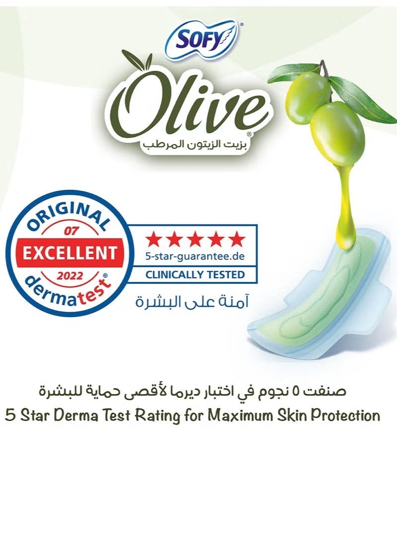 Sofy With olive oil, thin, large, sanitary pads with wings, 10 pieces - Image 3