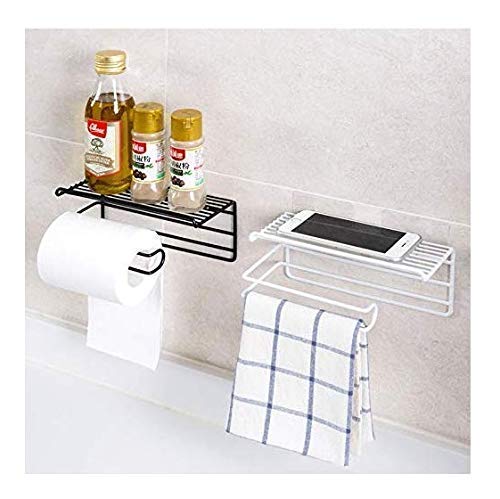 Vihax Toilet Roll Tissue Holder Stand Paper Storage Dispensers Stainless Steel Home Wall Mounted Toilet Paper RackBathroom Towel with Phone Storege Rack - Image 5