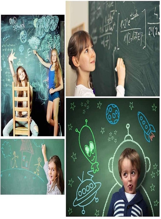 SCHUBERT Waterproof Chalkboard Removable Vinyl Wall Sticker Decal with 5-Pieces Chalk (Green, 200x45 cm) - Image 4