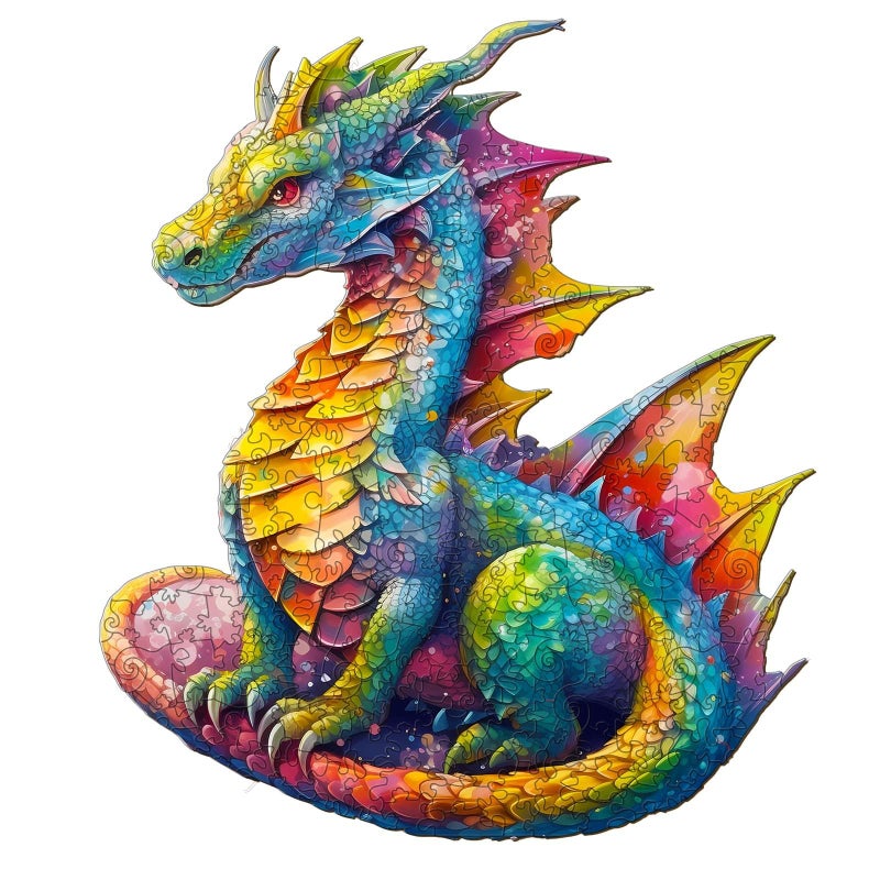 Jigfoxy Wooden Puzzles for Adults Dragon Wood Puzzle for Adults Unique AnimalShaped Wooden Jigsaw Puzzle Christmas Thanksgiving Gifts for Family and Friends M122 105in200pcs - Image 3