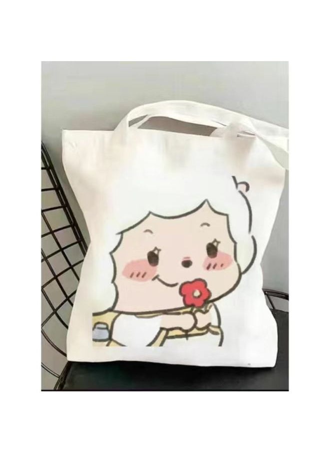 Generic - Lazy Sheep Canvas Bag Large Capacity Cartoon Ins Student Book Canvas Bag All-match Shoulder Bag High Value-Model:6 Upgraded Zippers + Inner Pocket*-*high Quality/ - Image 1
