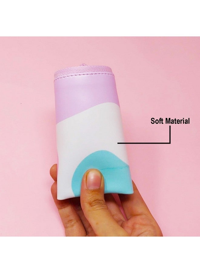 PARTEET Panda Printed Pencil Pouch for Kids.Students Silicone Pencil Case Storage Pouch Travel Pouch with Big Cute Eyes and Zipper Closer Eyes Pencil Holder Return Gift for Kids (Pack of 1) - Image 5