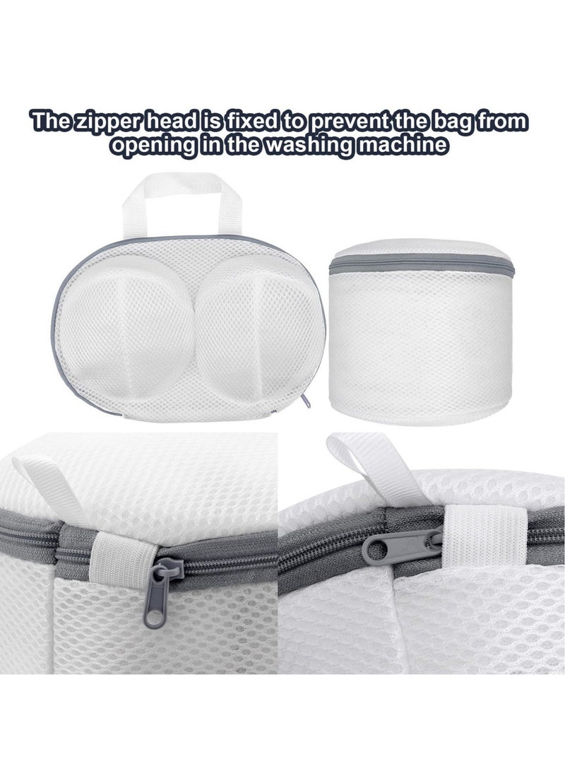 4 Pcs Bra Laundry Bags, Mesh Laundry Bags with Zips Cylindrical Thicken Fabric Mesh Washing Bags for Bra Underwear Socks Baby Clothes - Image 3