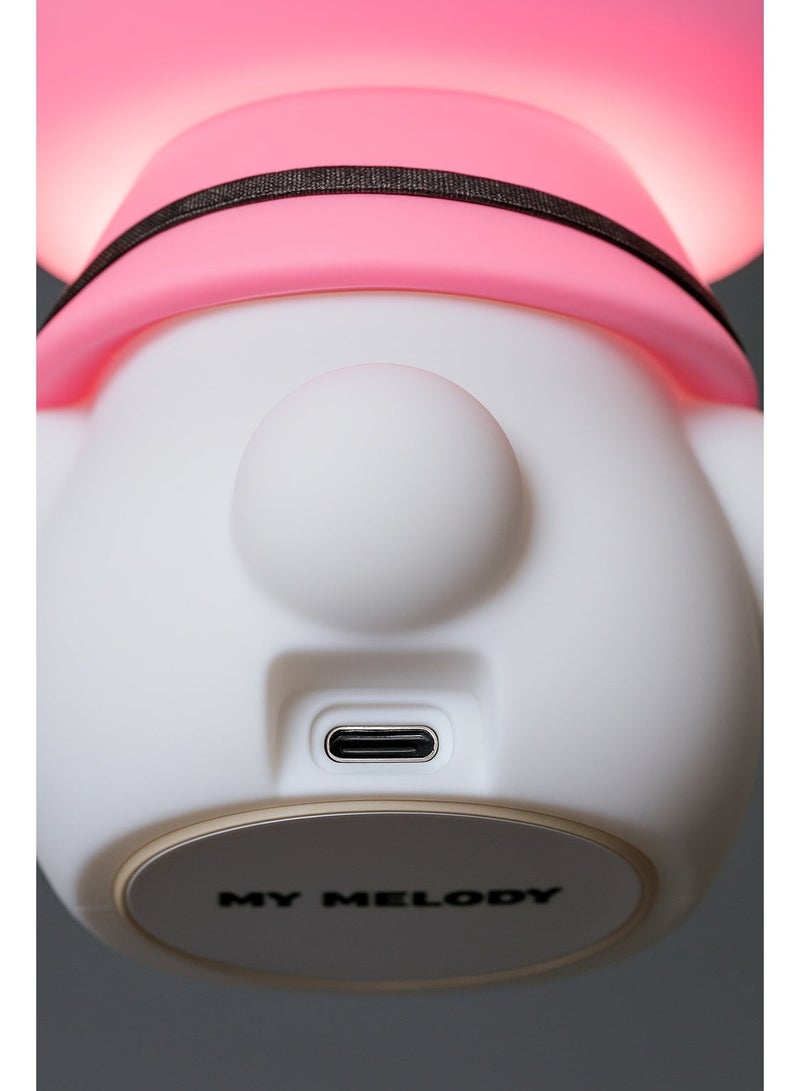 Sanrio My Melody Touchable Mood Light Doll – Rechargeable 500 mAh LED Lamp | Soft Silicone Night Light | Cute Slap Light Ornament | USB DC 5V | Home & Kids Room Decoration - Image 4