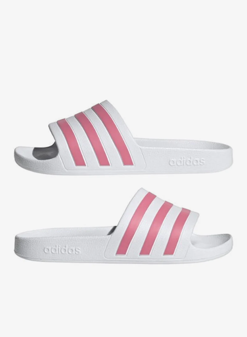 Adidas FTWWHT/ROSTON/FTWWHT Adilette Aqua White Sportswear Shoes  | Best Price UAE