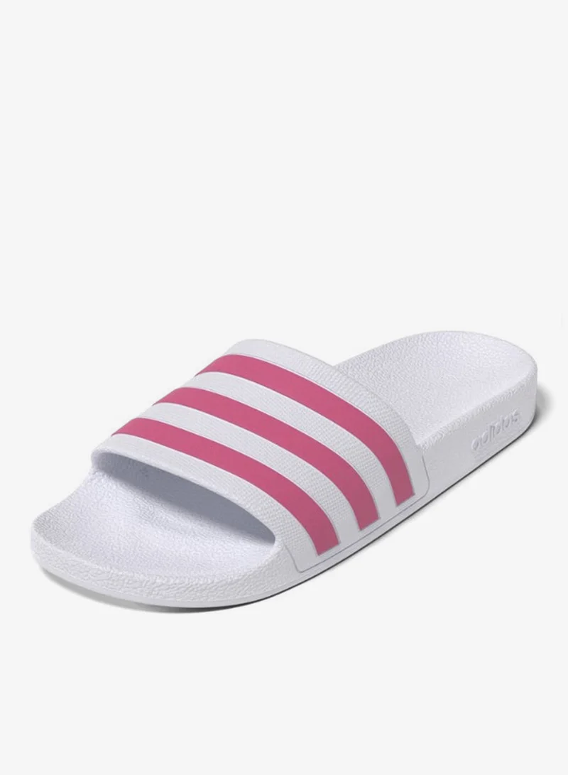 Adidas FTWWHT/ROSTON/FTWWHT Adilette Aqua White Sportswear Shoes  | Best Price UAE