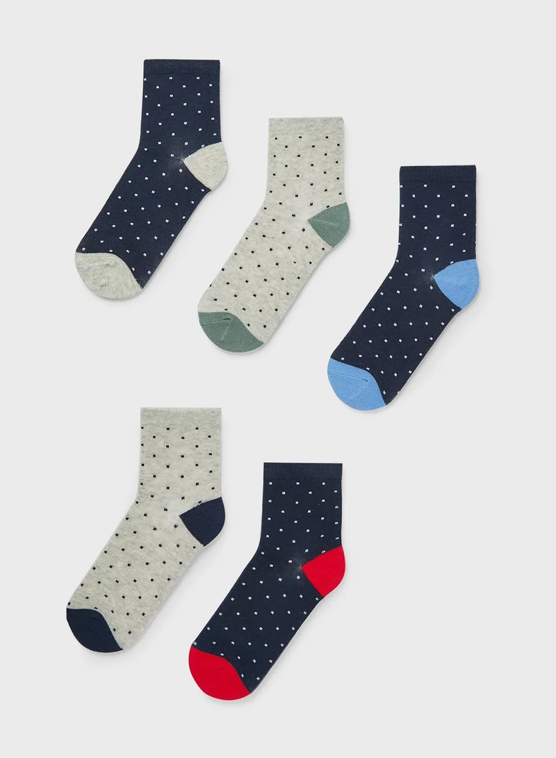 Zippy Kids 5 Pack Assorted Ankle Socks