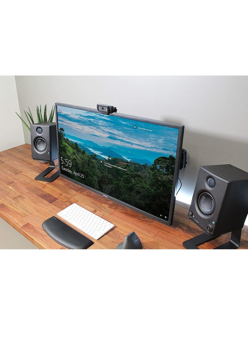 Generic - Desktop Speaker Stand Speaker Stand Monitor Speaker Stand Studio Monitor Stand Small Speaker Booster Speaker Desktop Assembly Table Speaker Stand Metal Bookshelf Watch - Image 1