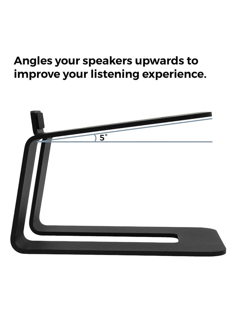 Generic - Desktop Speaker Stand Speaker Stand Monitor Speaker Stand Studio Monitor Stand Small Speaker Booster Speaker Desktop Assembly Table Speaker Stand Metal Bookshelf Watch - Image 1