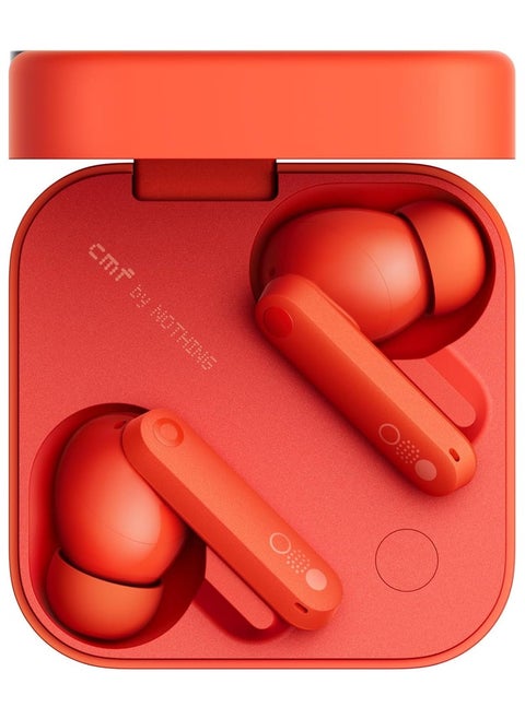 Buds Pro 2 True Wireless Earbuds with ChatGPT Integration – Smart ANC 50 dB Noise Cancelling Earphones with Clear Voice Technology 2.0, Spatial Audio, and IP55 Waterproof Rating – Orange – 2025 Latest Version with Long Battery Life and Touch Control