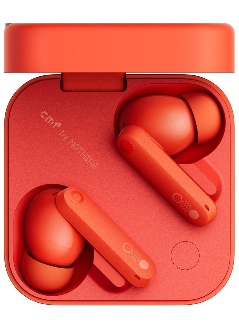 ELTRAZONE - Buds Pro 2 True Wireless Earbuds with ChatGPT Integration – Smart ANC 50 dB Noise Cancelling Earphones with Clear Voice Technology 2.0, Spatial Audio, and IP55 Waterproof Rating – Orange – 2025 Latest Version with Long Battery Life and Touch Control - Image 1