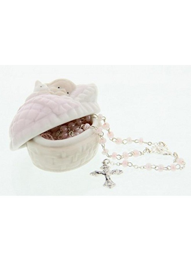 Roman Giftware by Roman Inc., Children's Gifts, New Baby, 1.5"H BABY GIRL BOX W/ROSARY ,Religious, Inspirational, Durable (2x1x13) - Image 3