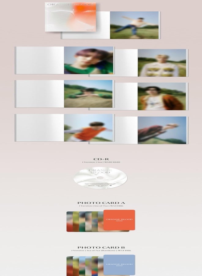 KPOP ENHYPEN Orange Blood 5th Mini Album Engene Random Version CD+60p PhotoBook+2p PhotoCard+1p Message Card+1ea Photo Sticker+1ea Drawing Sticker+1p PostCard+Tracking Sealed - Image 3
