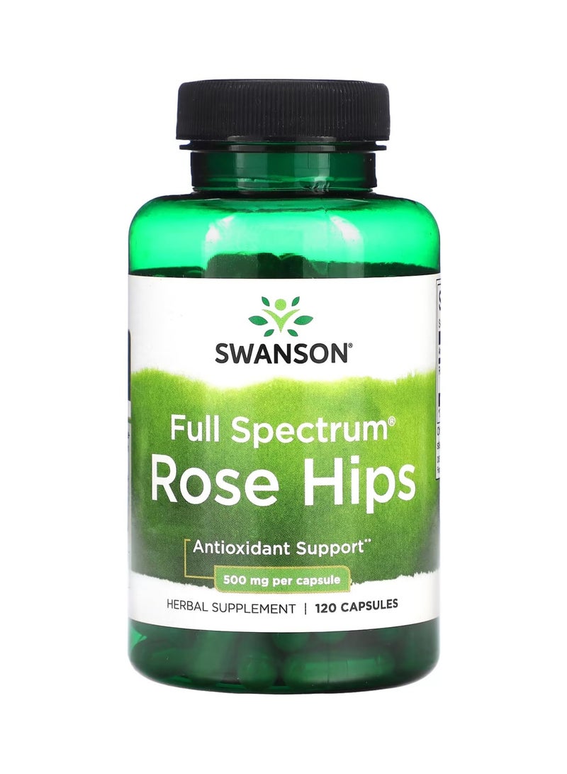 سوانسون مكمل غذائي عشبي يحتوي ثمر الورد بشكل طبيعي على فيتامين جـ - 500 ملجم - 120 كبسولة