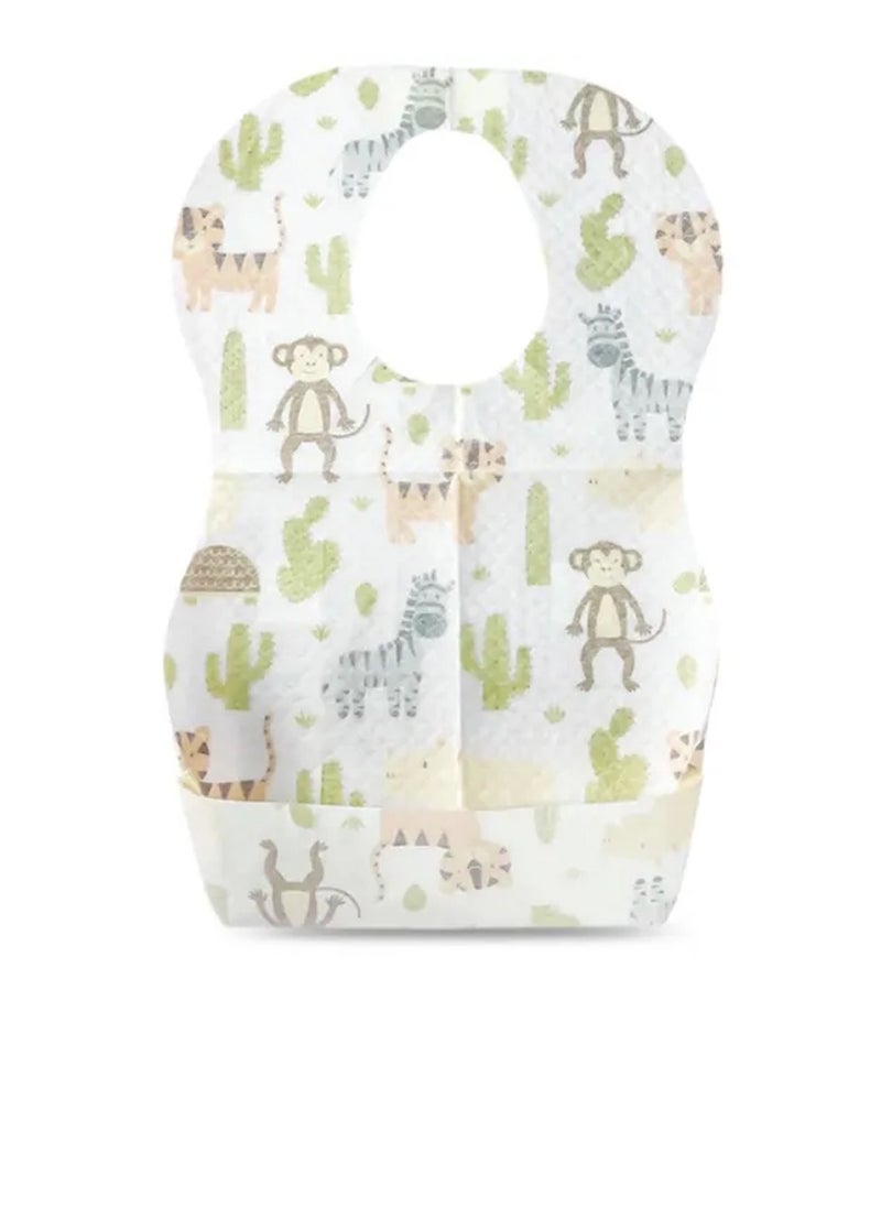 STAR BABiES Star Babies - Animals Printed Disposable Bibs Pack of 300  - Image 2