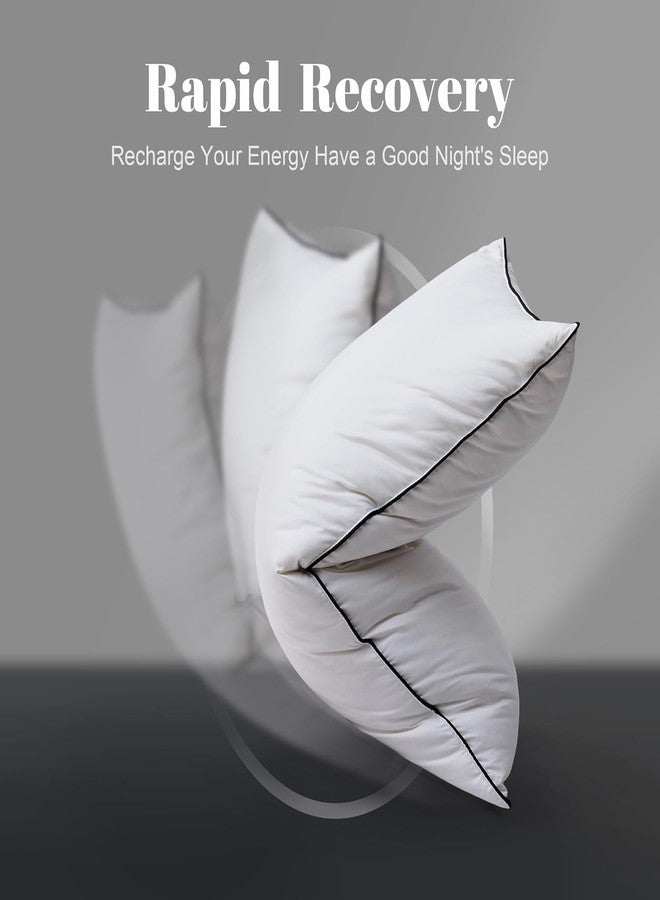 Mosluna Flat Goose Feather Down Pillows Pillows for Sleeping King Size Set of 1, Thin Hotel Pillow 1 Pack with Airyfil™ Fillings, Soft Bed Pillow for Stomach, Back Sleepers, Soft, 20×36 in. - Image 2
