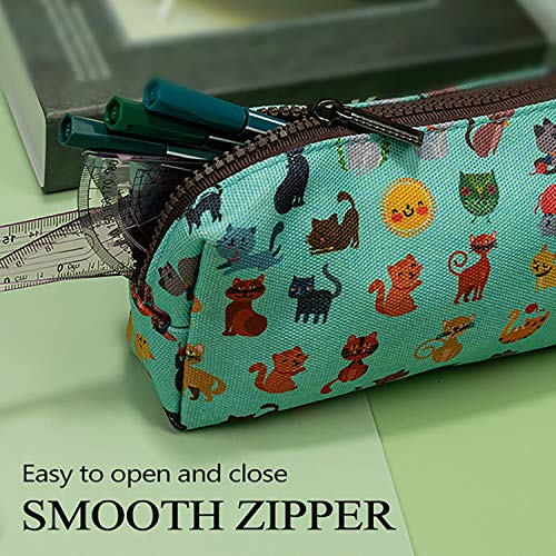 LParkin Cute Cat Pencil Case Pouch Make Up Case Stationary Kawaii Pencil Box Teacher Gift Gadget Bag Cosmetic Bag - Image 4