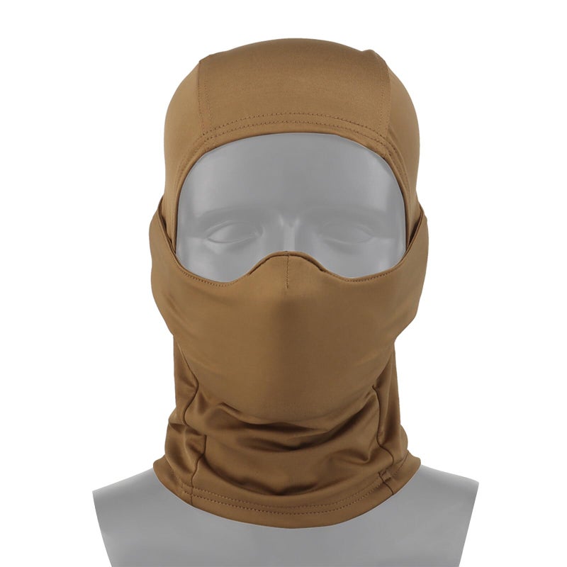 AOUTACC Balaclava Airsoft Mask,Style Airsoft Full Face Protective Mask, Silicone Mask for Outdoor/Airsoft/Hunting/Paintball/Cycling-Tan - Image 1