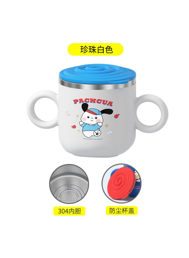 Directly From The Manufacturer: Kindergarten Baby Milk Cup, Stainless Steel Straw Cup, Double-layer Insulated Anti-scald Children's Cup, Gift