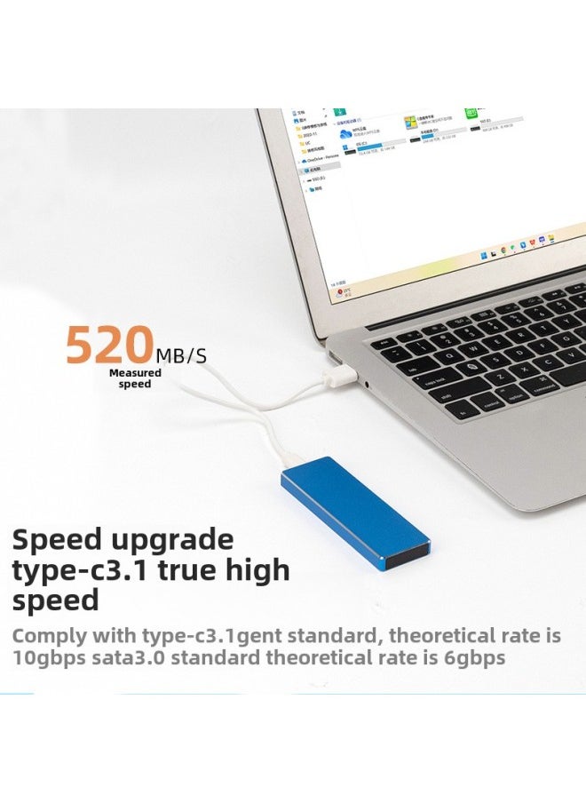 Generic SSD Solid-state Mobile Hard Disk Portable 1TB High-speed Ultra-thin Compact And Large-capacity Portable Mobile Disk-Capacity:4TB (high Speed)-Interface:Golden USB 3.0 (Exclusive)  - Image 2