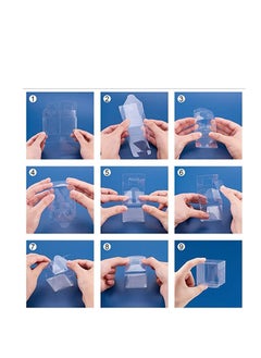 Y&D 50 Pack 2.3x2.3x2.3 Inches Clear Plastic Boxes Transparent Party Favor for Wedding Treat Candy Chocolate  - Image 5