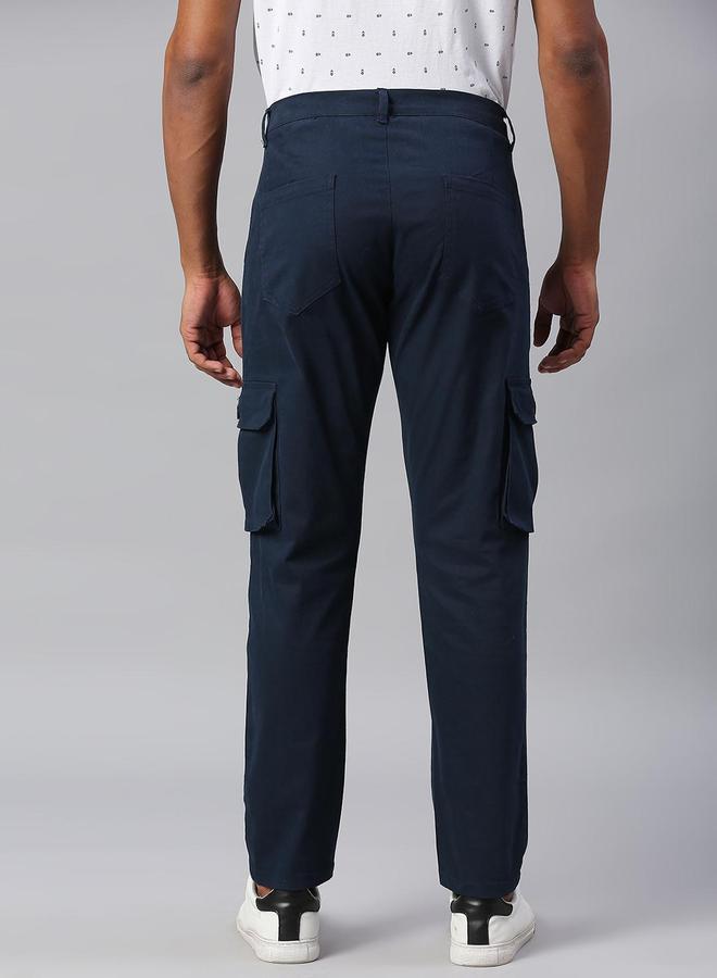Dennis Lingo Men's Royal Blue Tapered Fit Cargo Trousers - Durable, Stylish - Image 5