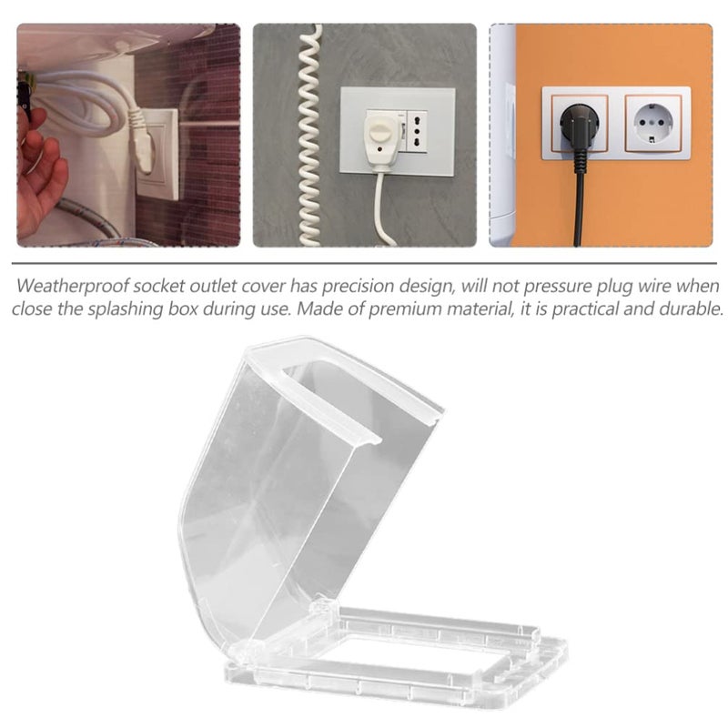 Wall Switch Cover Box Cover 86 Type Socket Outlet Cover Weatherproof Outlet Cover Wall Switch Socket Face Plate Panel Box for Home (Upgraded) Outdoor Plug Cover - Image 3