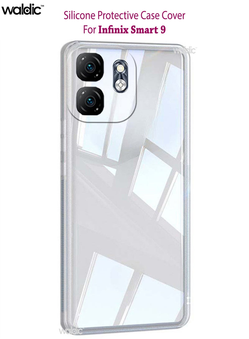 Waldic Infinix Smart 9 Premium Case | Premium Silicone  Case Cover Designed for Infinix Smart 9 | Infinix Smart 9 Case Camera and Drop Protection Thin Protective Back Cover Case for Infinix Smart 9 - Clear - Image 1