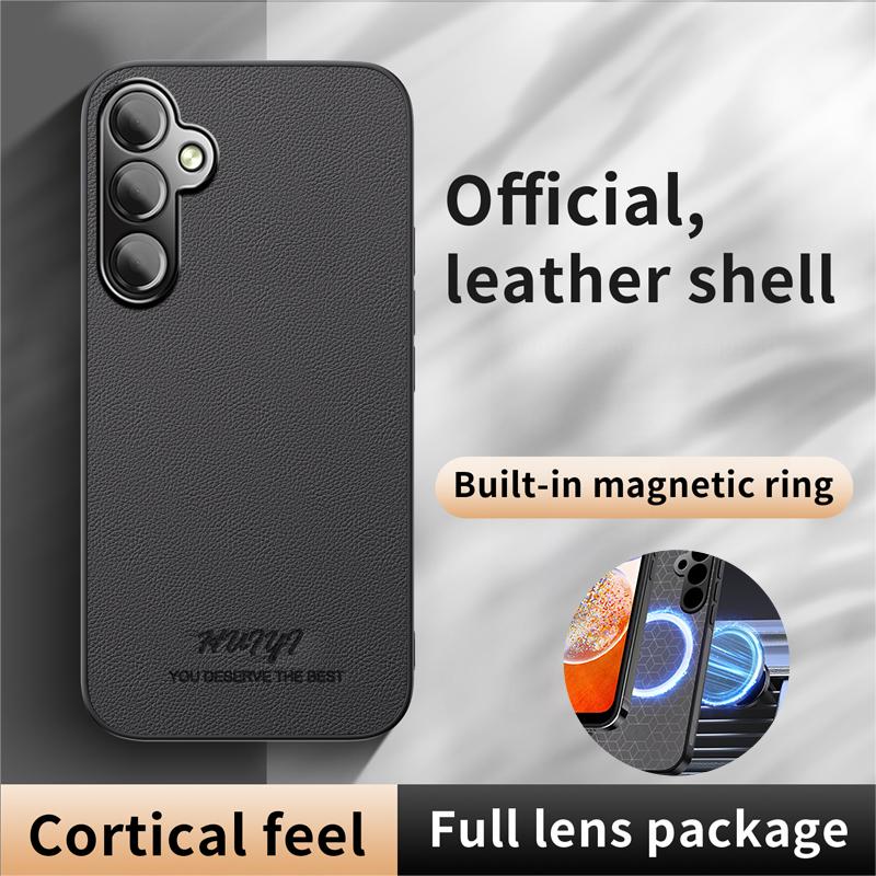 HuHa Case Cover For Samsung Galaxy A14 4G / 5G HUIYI Leather Magnetic Phone Case(Grey) - Image 2
