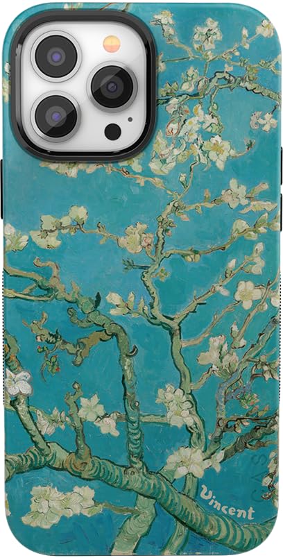 Casely iPhone 14 Pro Case Van Gogh Almond Blossom Floral Bold Protective Design - Image 1