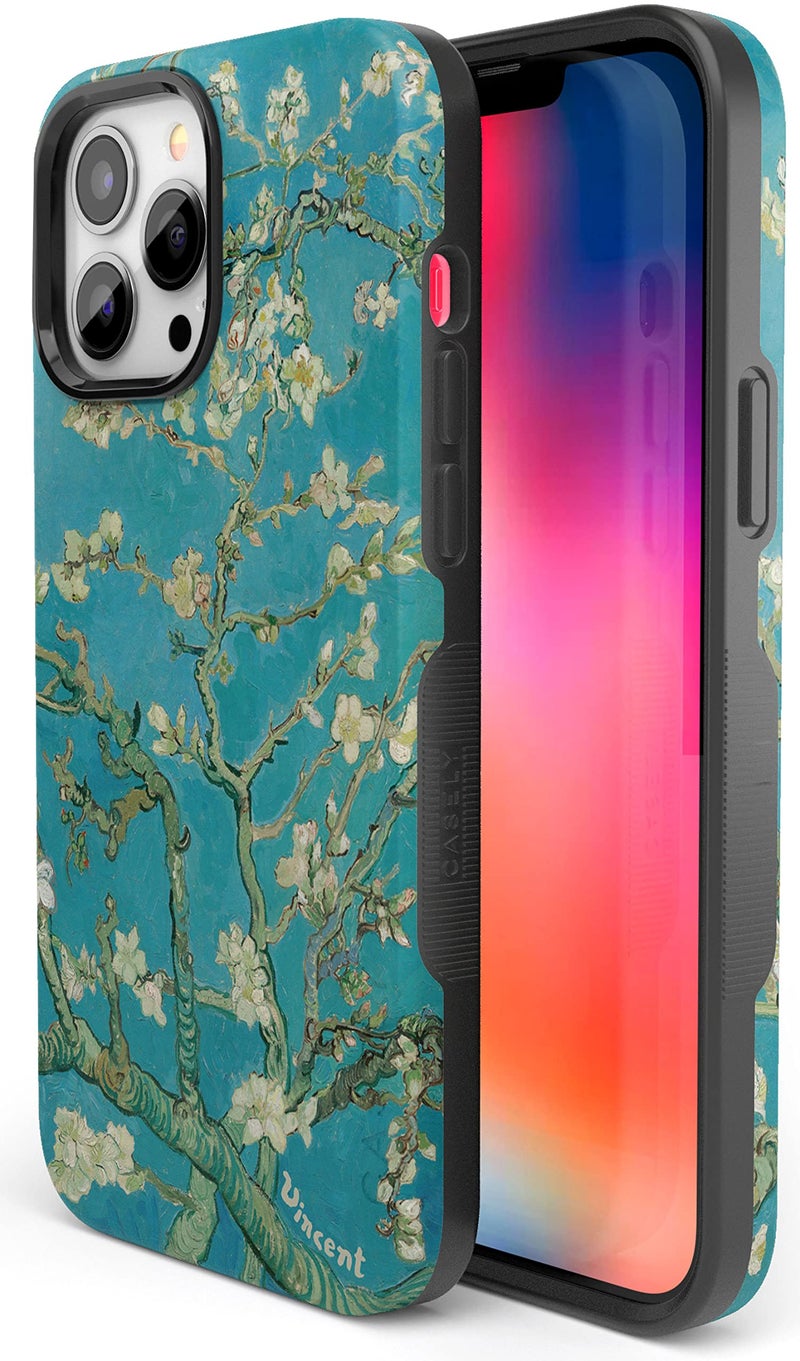 Casely iPhone 14 Pro Case Van Gogh Almond Blossom Floral Bold Protective Design - Image 3