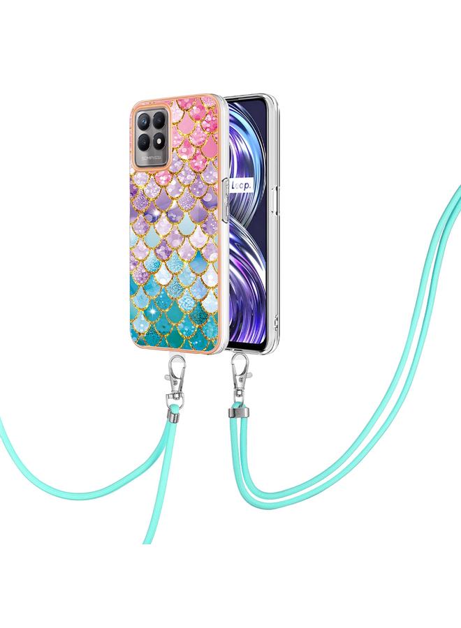 The Bros Case For OPPO Realme 8i Electroplating IMD TPU Phone Case with Lanyard