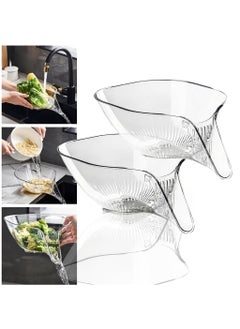 SUPVOX Supvox® Funnel Food Drainer, Kitchen Strainer Basket Mesh Strainers Multi-Functional Drain Basket Removable Plastic Strainer Basket Drain Bowl for Food Fruits Pasta, Vegetable, Fruit, Stew  - Image 1